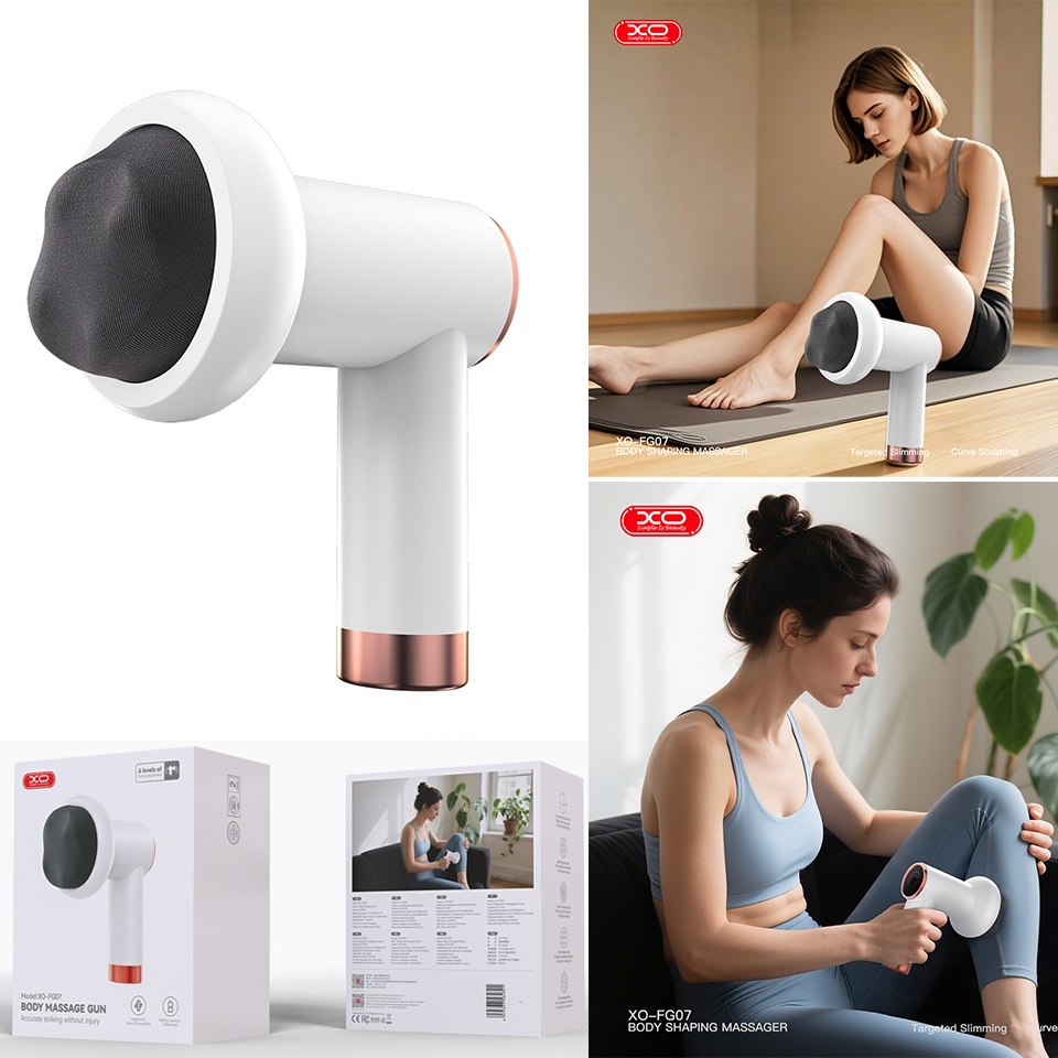 MASAJEADOR CORPORAL PISTOLA XO-FG07 5 CABEZALES